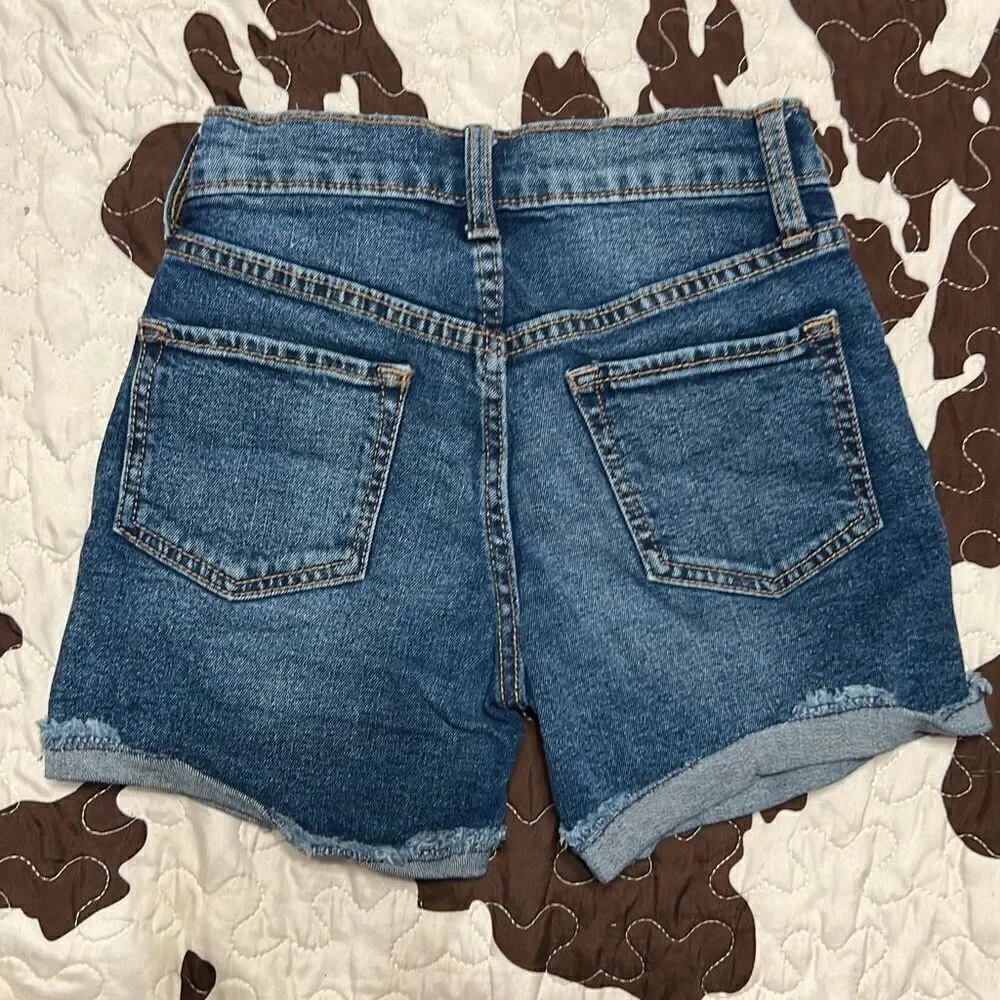 Girls Old Navy Dark Wash Shorts (8)